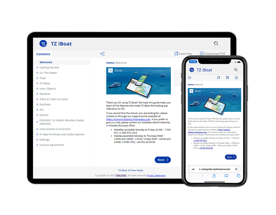 TZ iBoat user manual